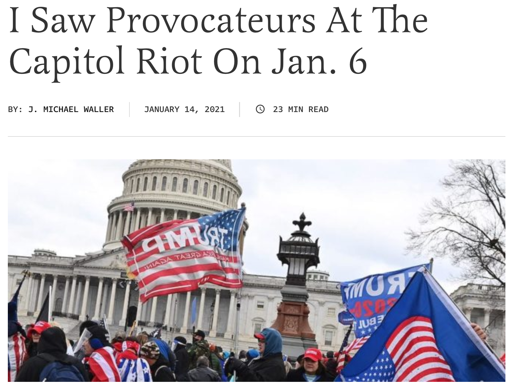 “January 6th Capitol Insurrection” LIE = Orchestrated TREASON From ...